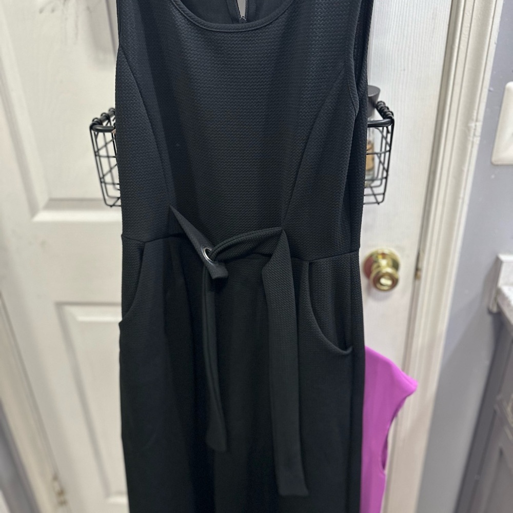 AB Studio Blue Sleeveless Sheath Dress for Work